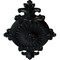 Ekena Millwork Quentin Ceiling Medallion, Hand-Painted Jet Black, 23 1/2"W x 12 1/4"H x 1 1/2"P CM23RO1BLF - alternate 2